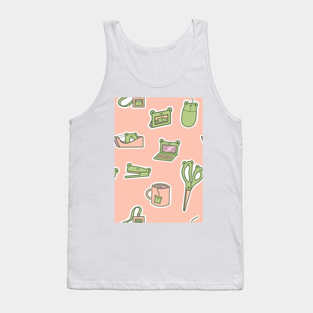 Office Frogs Tank Top by scrambledpegs